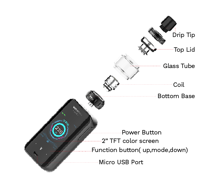 How to change VAPORESSO LUXE S settings