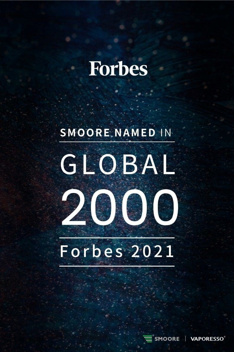 Cписок Forbes 2021 Global 2000 пополнила Материнская Компания VAPORESSO SMOORE International